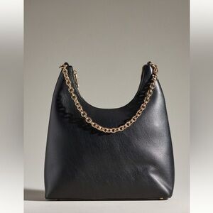 NWT new Anthropologie AOTA darcy faux leather shoulder bag crossbody black purse